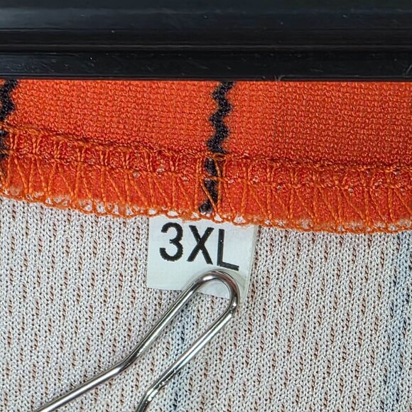 Mens Exodus Freedom Jersey Orange & Black Striped Button Up Short Sleeve 3XL - Picture 3 of 8